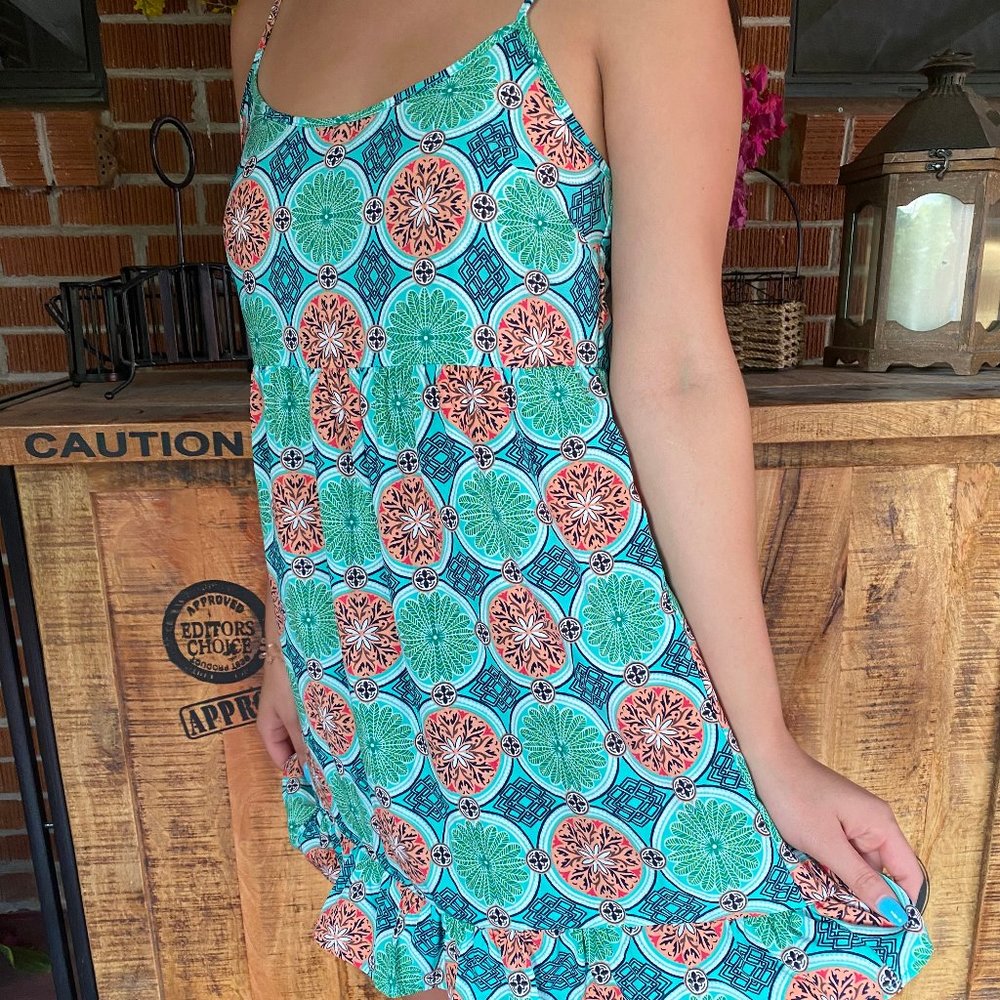 Geometric Citrus Sundress